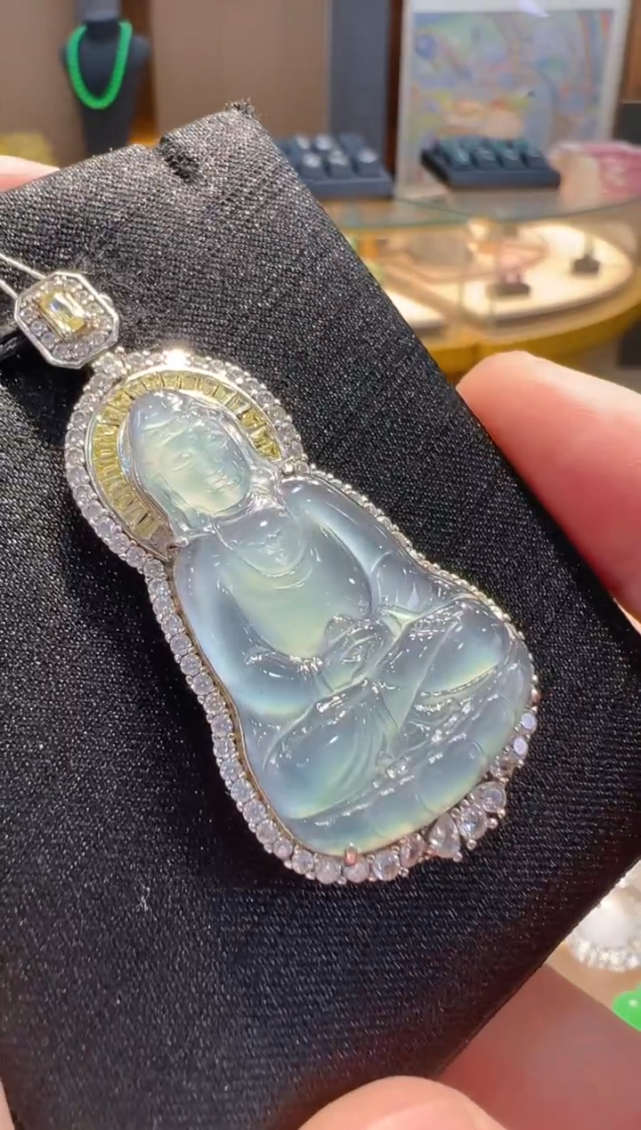 翡翠银S925镶嵌吊坠(不含链)多样性发其一