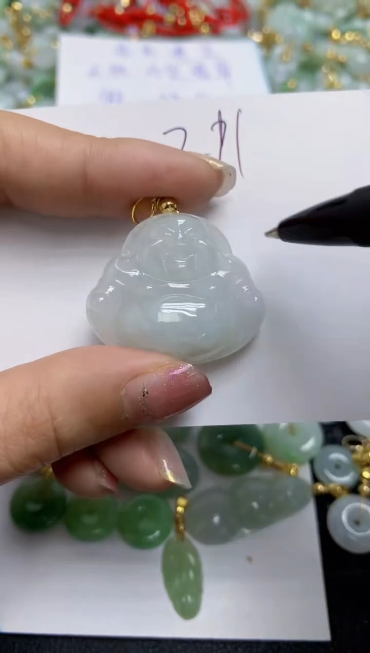 【闪购商品】翡翠颈饰合金天然翡翠A货