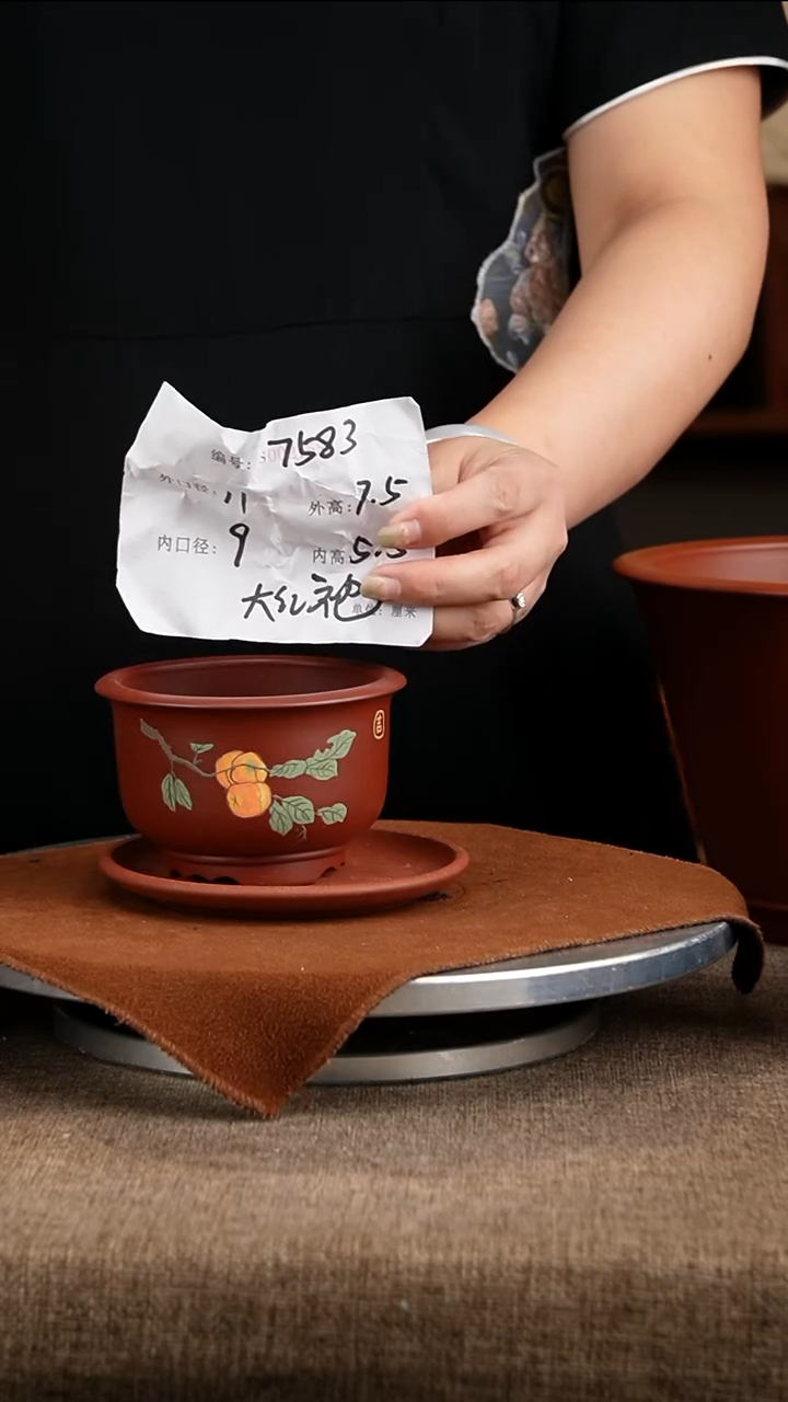 紫砂花盆花卉工艺7583+z