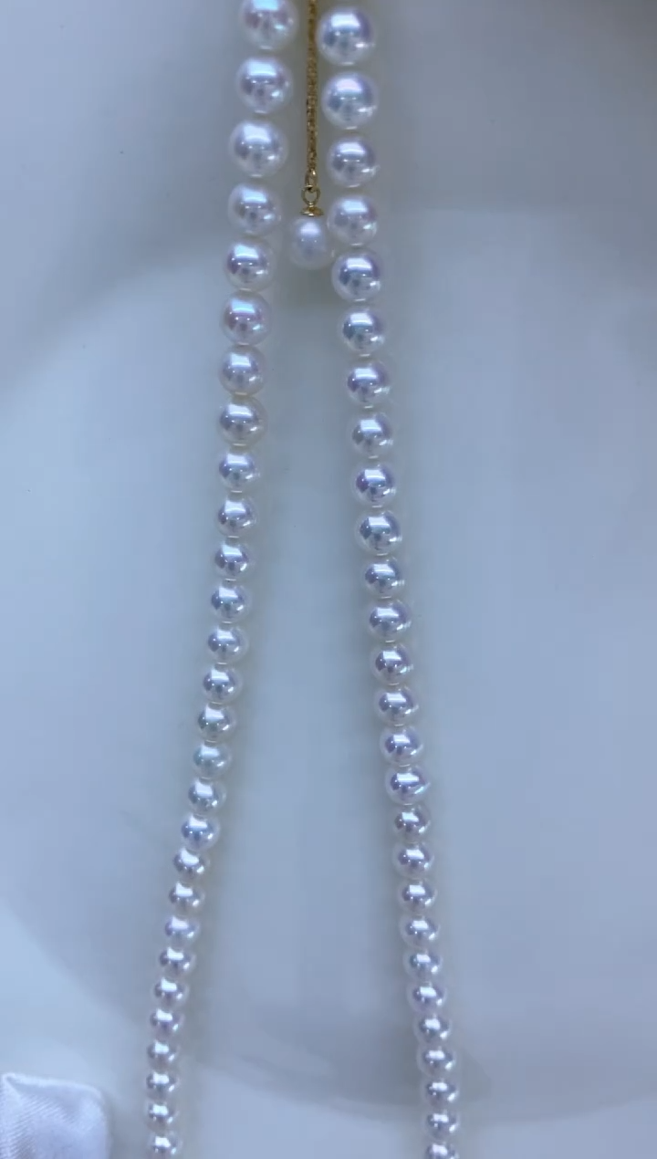 【闪购商品】淡水珍珠项链18K金镶嵌5-6