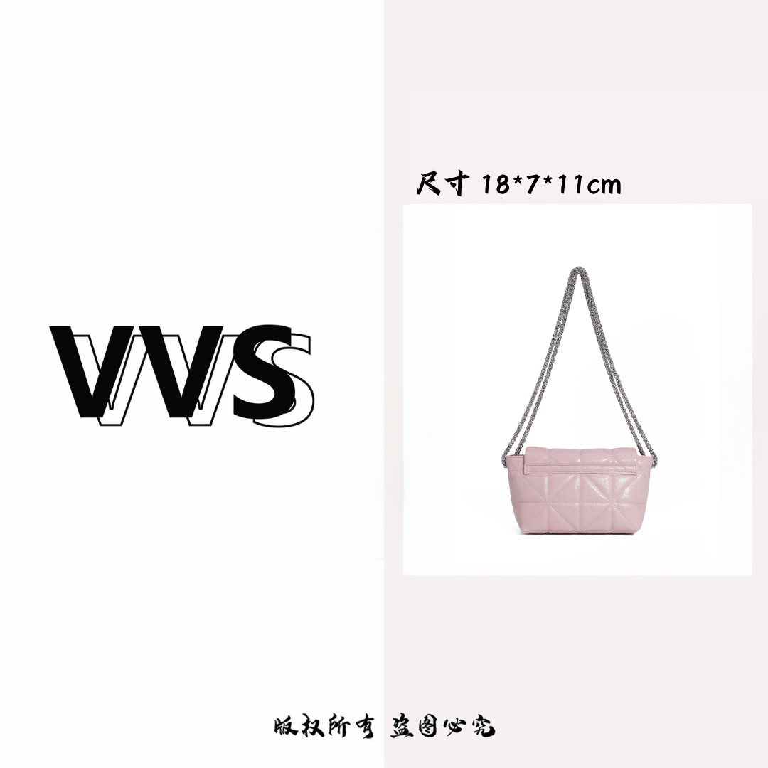 【VV专属】女士轻奢潮流时尚经典气质手拎单肩包M-1304香槟粉