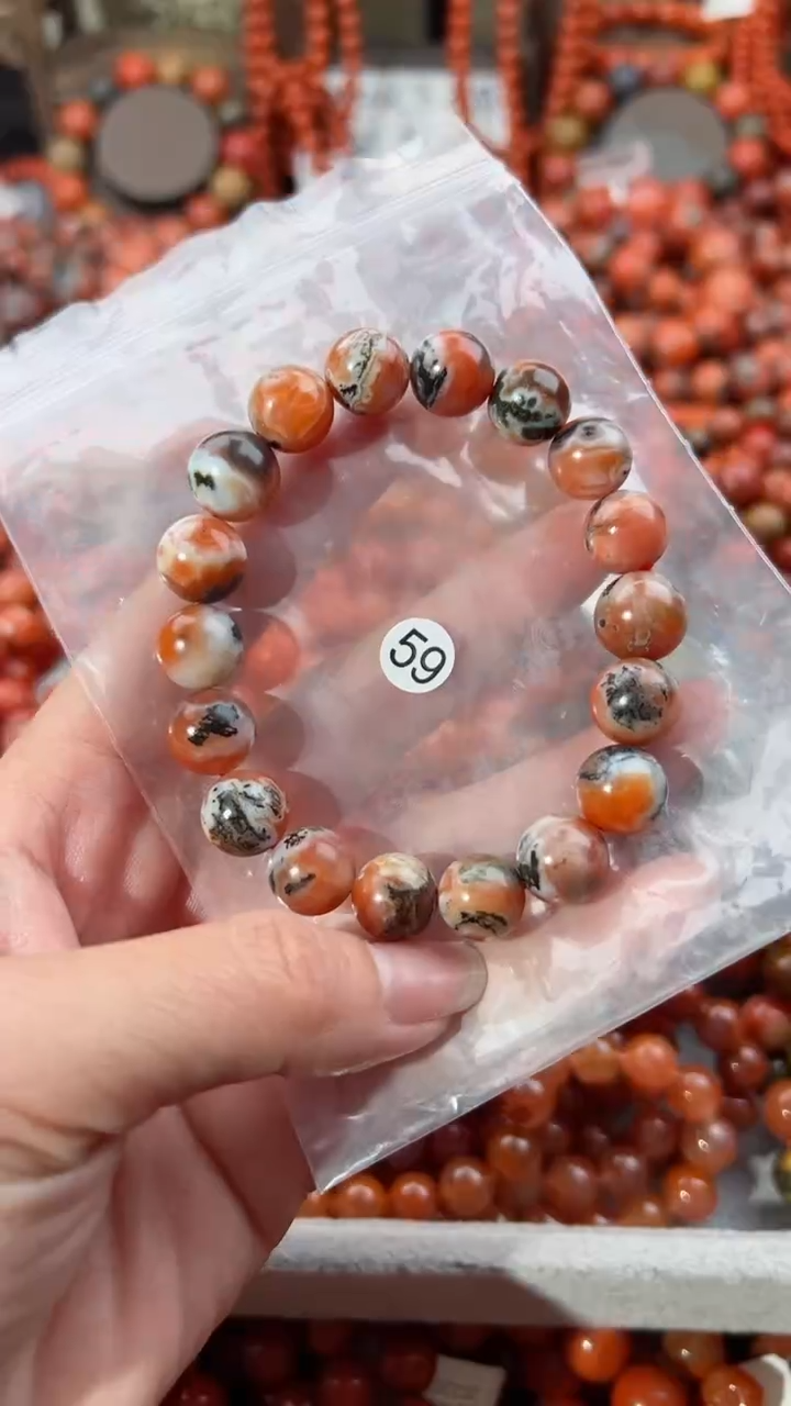 南红玛瑙未镶嵌手串11+