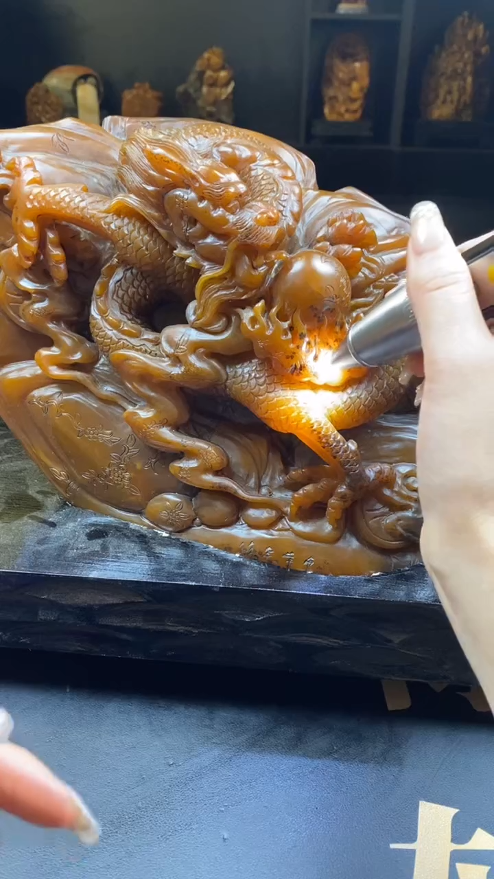 【闪购商品】寿山石印石龙出云端大摆件