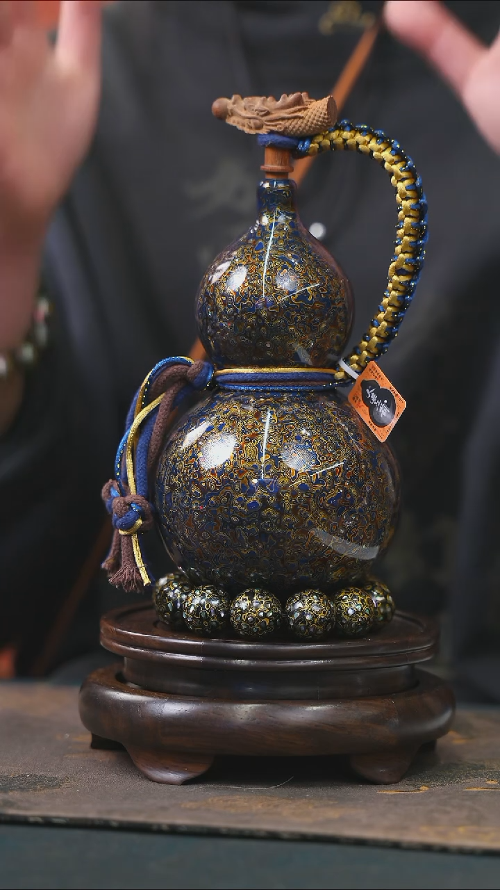 【闪购商品】YC201漆艺酒葫芦不包手串及旋转底座