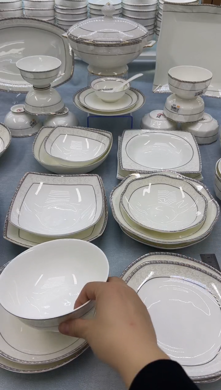 骨瓷玲珑6高6个  
