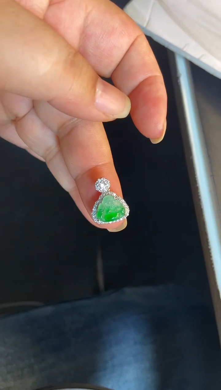 吊坠(不含链)银S925镶嵌翡翠1