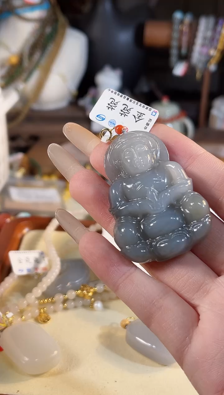 【闪购商品】和田玉吊坠(不含链)银S925镶嵌多样性发货其一