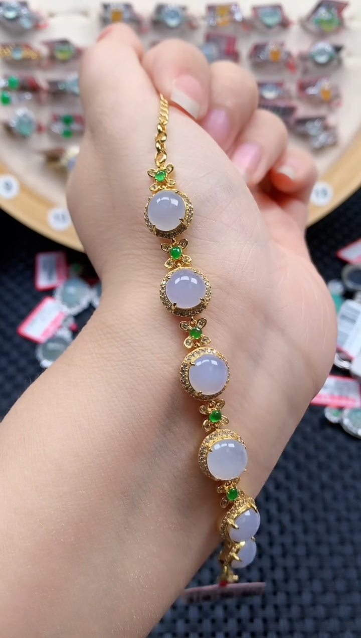 银S925镶嵌戒指翡翠天然A货缅甸翡翠