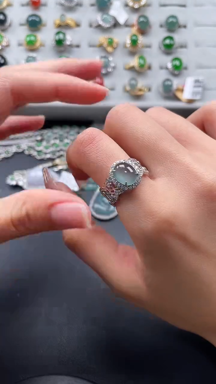 【闪购商品】翡翠戒指银S925镶嵌5674764