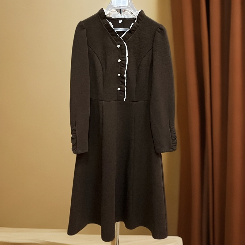 009#咖【木兮兮专属】2025年春季款气质显瘦百搭休闲时尚连衣裙