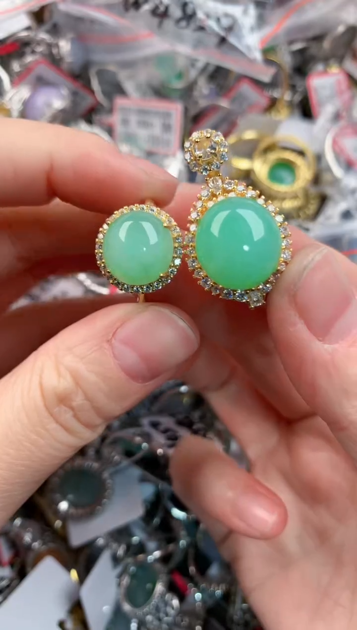 银S925镶嵌戒指翡翠888                5