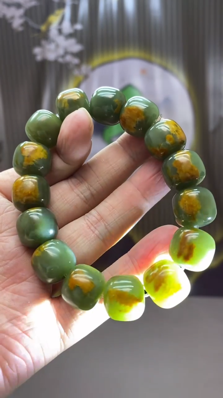 【闪购商品】岫岩河磨玉（透闪石质玉）手串未镶嵌析木手串