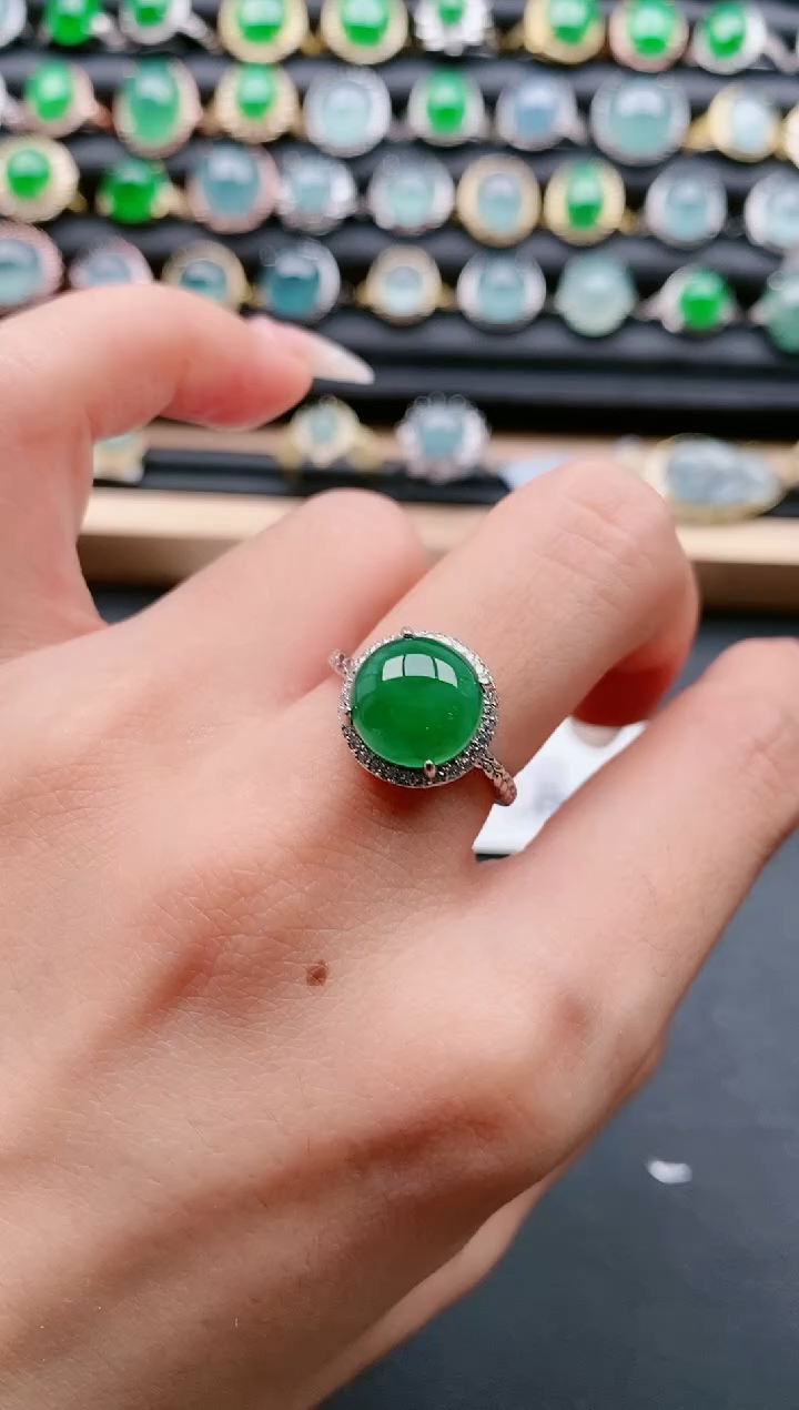【闪购商品】翡翠戒指银S925镶嵌11111111
