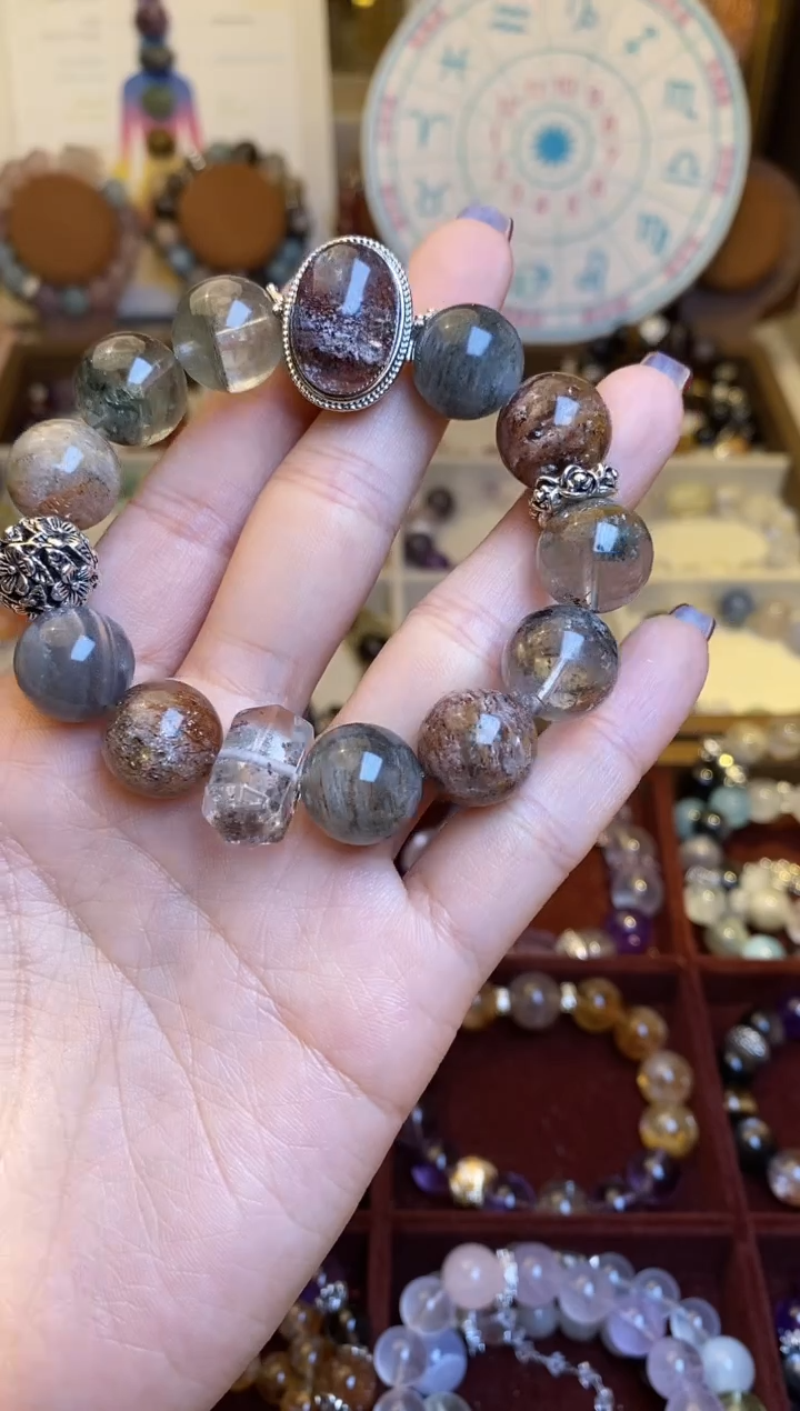 【闪购商品】水晶手串未镶嵌天然水晶手串（绿幽灵）