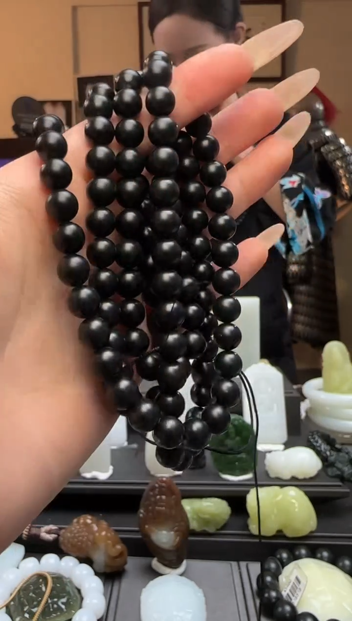 【闪购商品】和田玉青玉圆珠未镶嵌长链