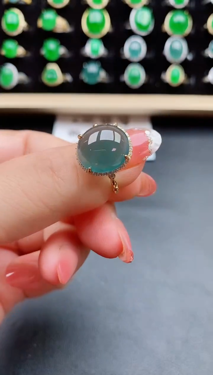 【闪购商品】翡翠戒指银S925镶嵌50800