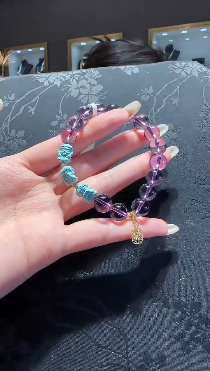 【闪购商品】紫晶手串未镶嵌水晶手串设计款