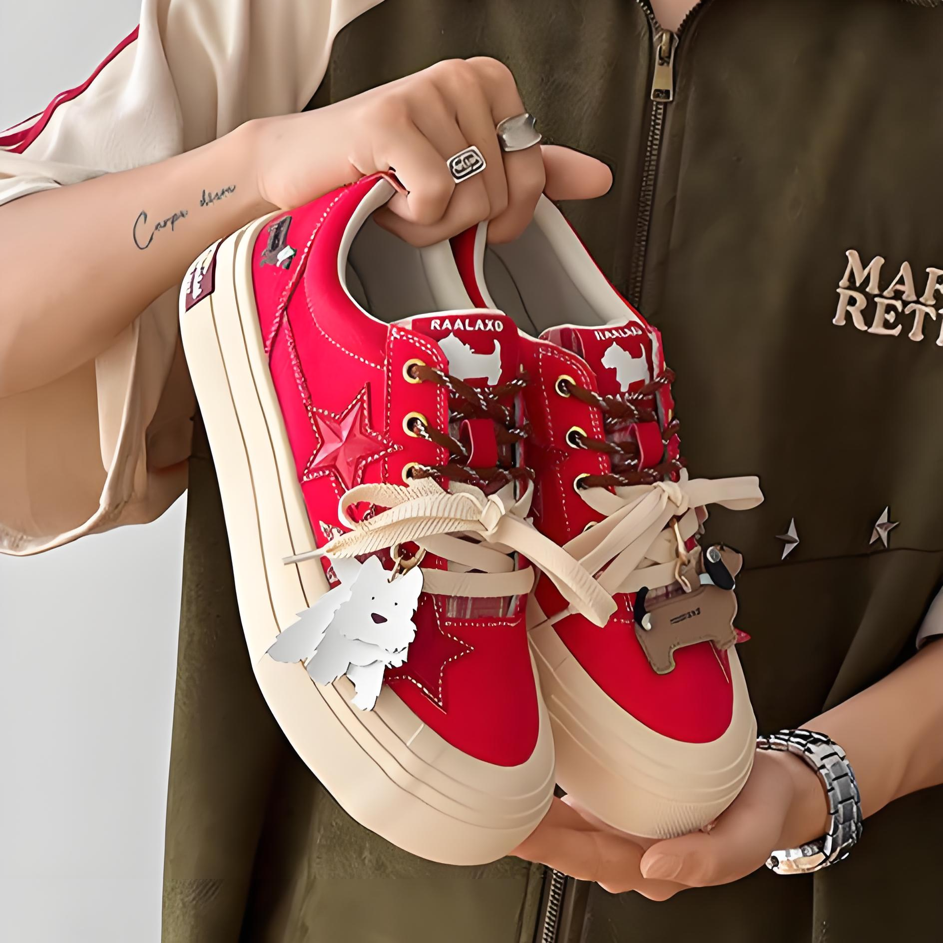 西高地帆布鞋 增高厚底休闲板鞋潮鞋男鞋情侣百搭低帮跑步时尚