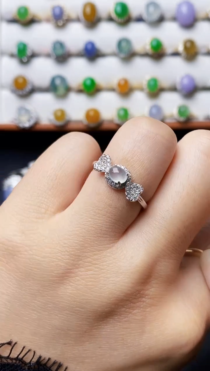 银S925镶嵌戒指翡翠2013