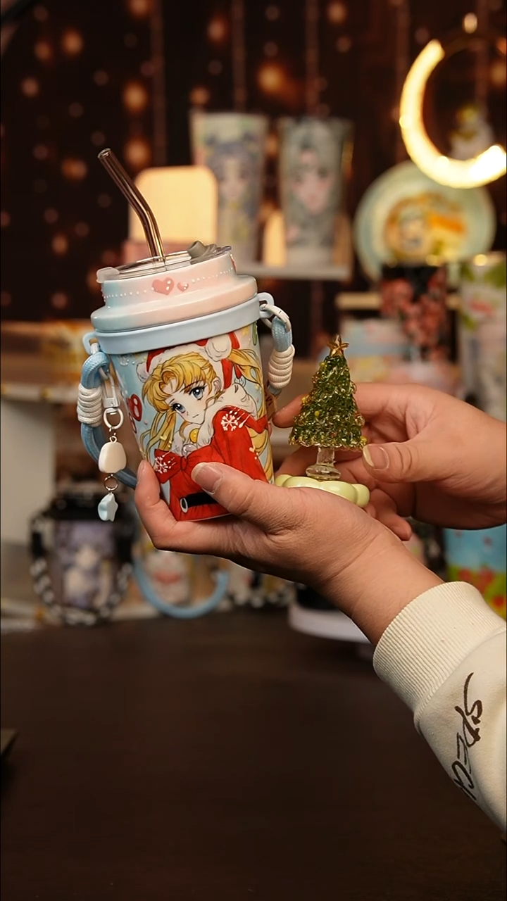 （玉泥）景德镇手工手绘文创陶瓷杯+圣诞树