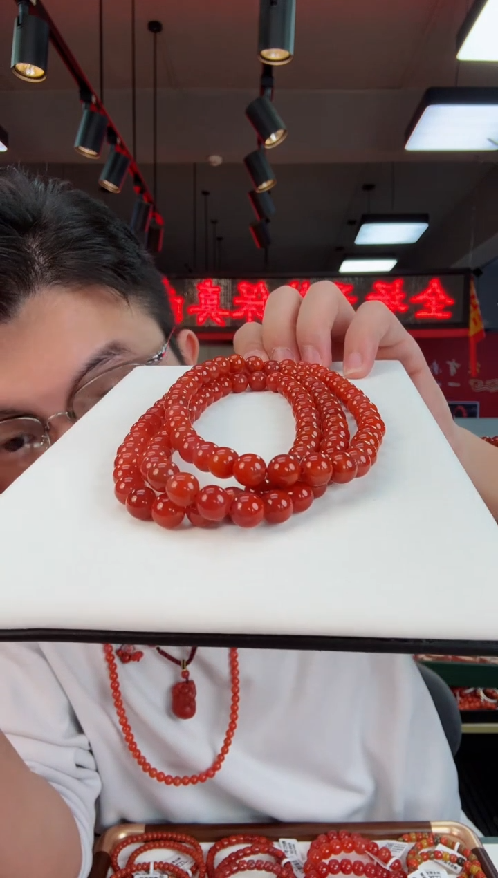 【闪购商品】南红玛瑙未镶嵌瓦西多圈8+一个/条