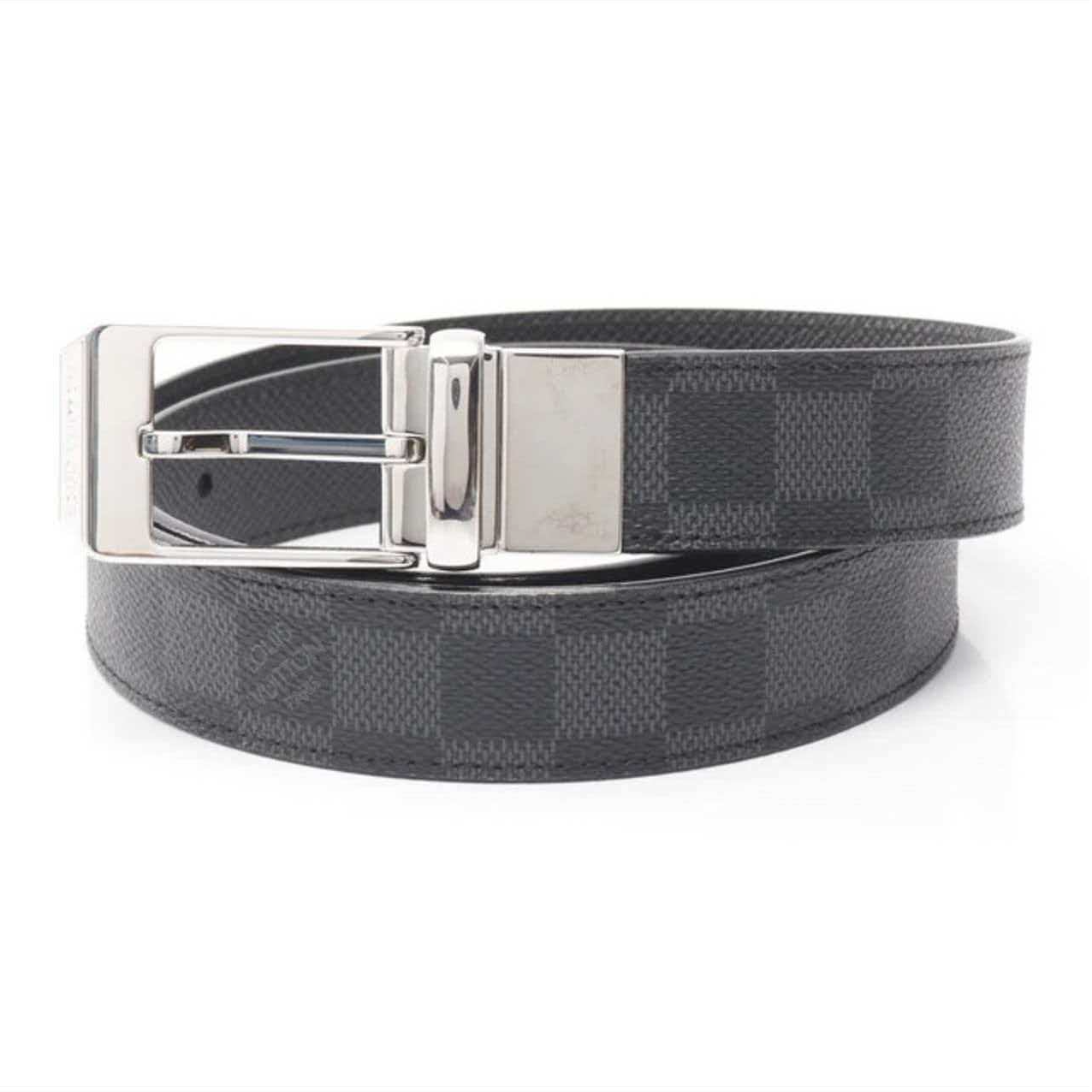 未使用 LouisVuitton/路易威登 Lv-黑老花腰带 100码/D207