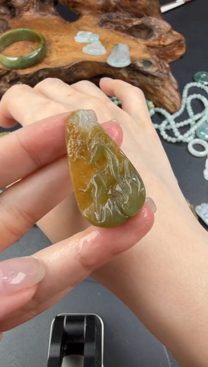 未镶嵌定制翡翠翡翠饰品-321 毛货