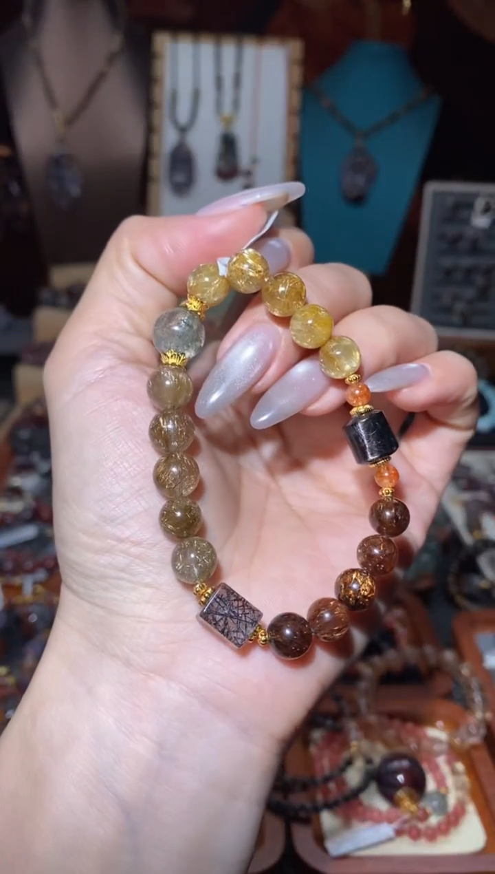 【闪购商品】水晶DIY手串未镶嵌水晶多宝（来财）