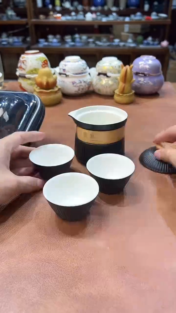 真的很便宜会开片的旅行茶具