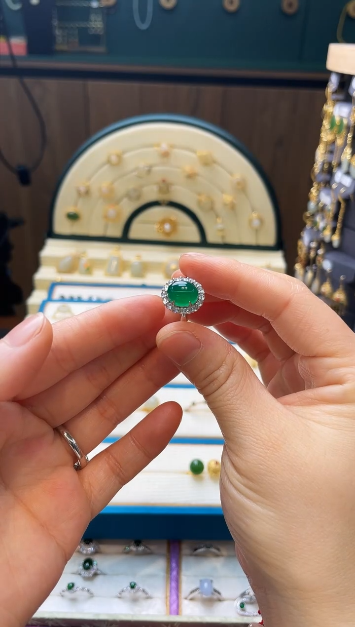 【闪购商品】玛瑙/玉髓戒指银S925镶嵌玉髓戒指