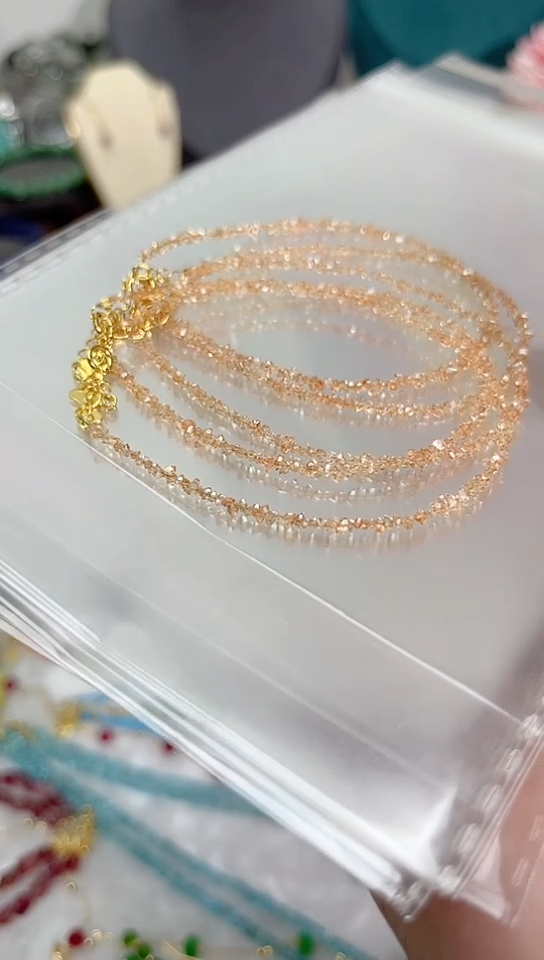 【闪购商品】钻石手链银S925镶嵌香槟色99