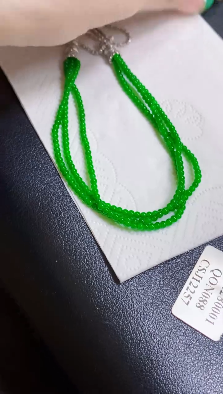 颈饰未镶嵌翡翠珠链