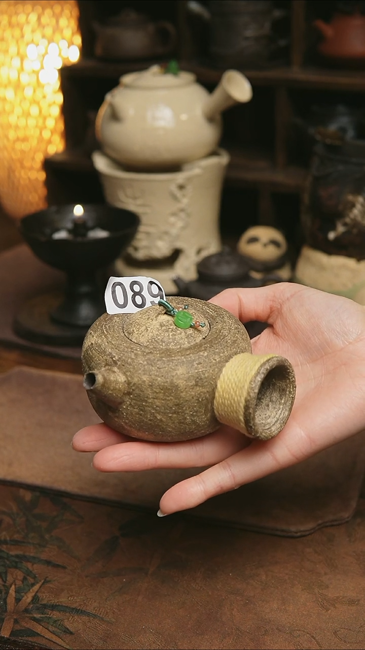 089号紫砂全手工侧把茶壶140毫升