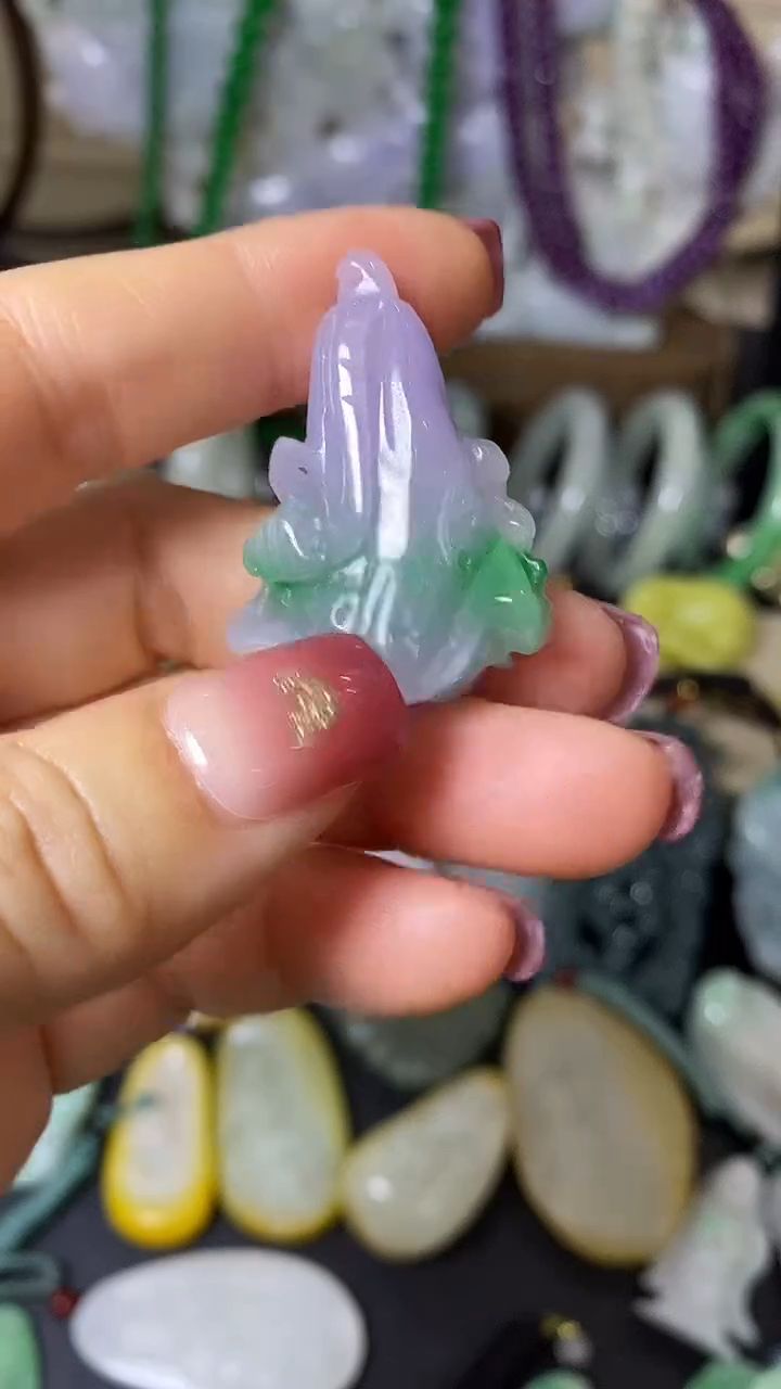 颈饰未镶嵌翡翠百财