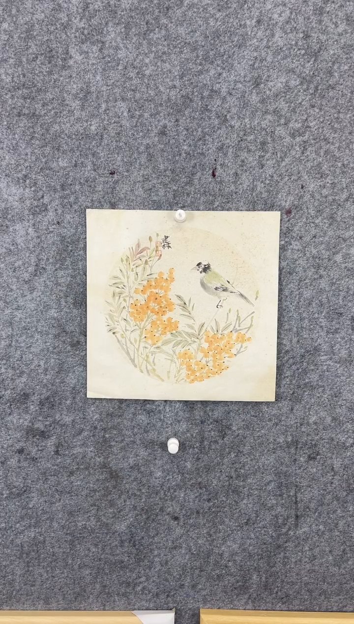 【闪购商品】国画姜建林花鸟小品画已托裱
