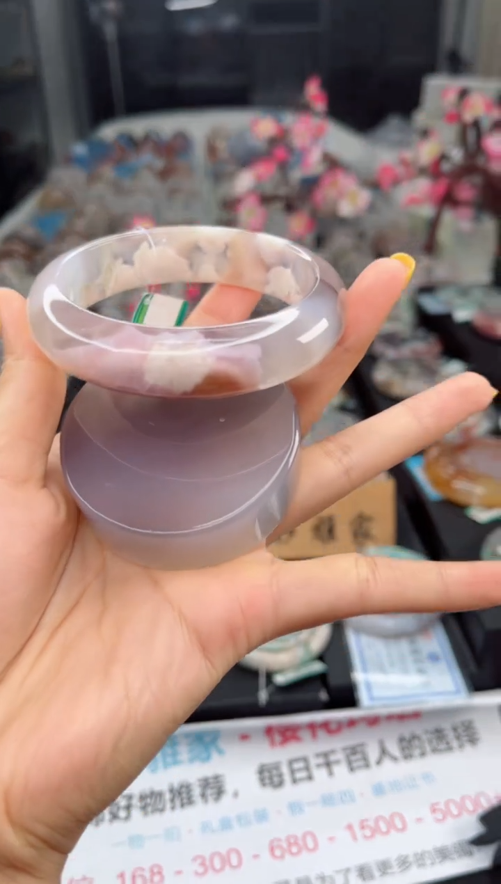 石英质玉未镶嵌手镯60圈口（赠送镯心）6330113