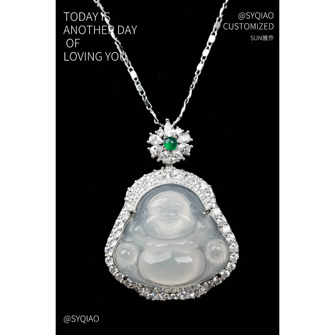 铜合金合成锆石吊坠 【雅乔定制】佛公吊坠项链YQ2404172