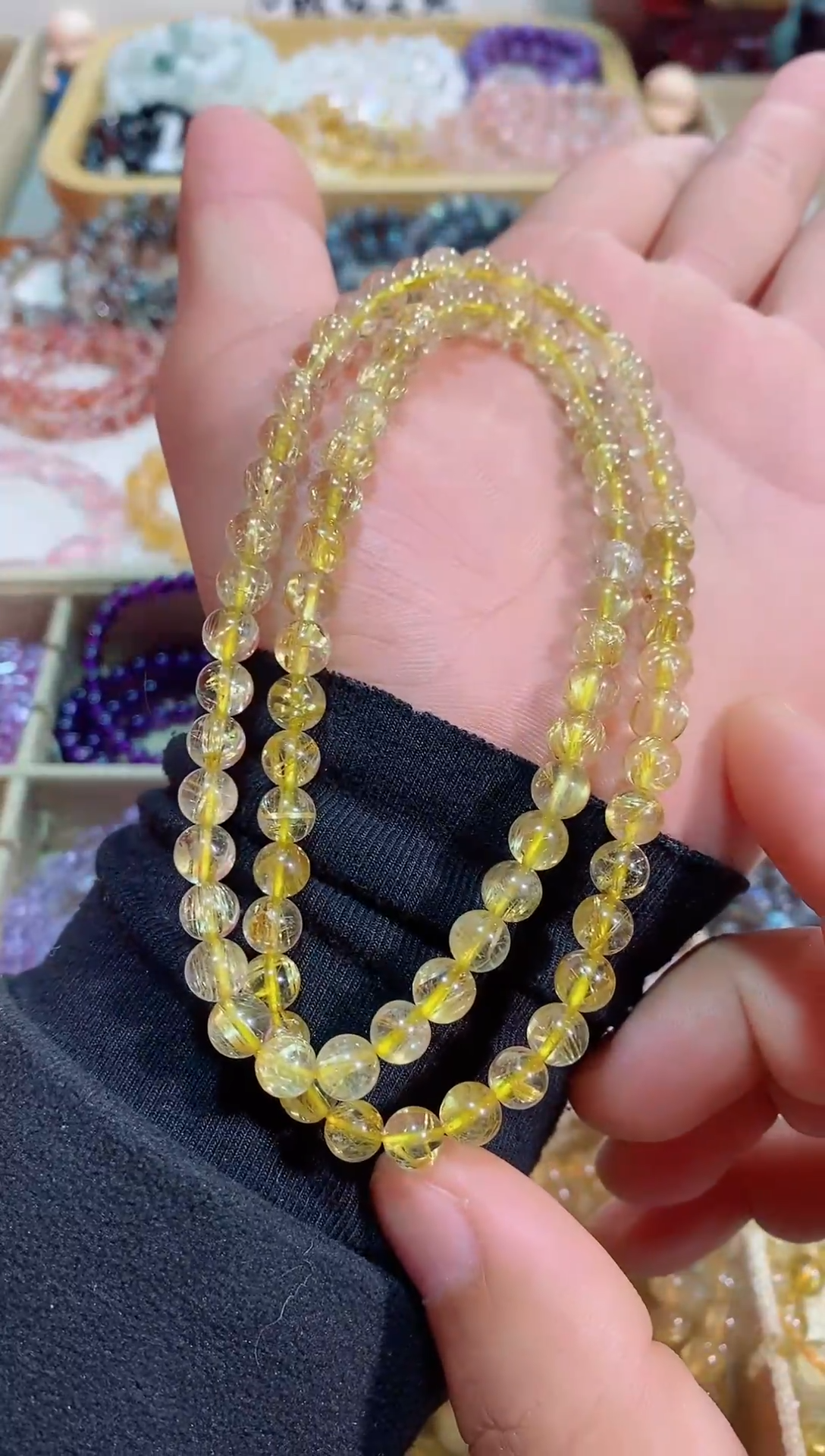 【闪购商品】发晶手链未镶嵌钛晶多圈(多样性发其一）