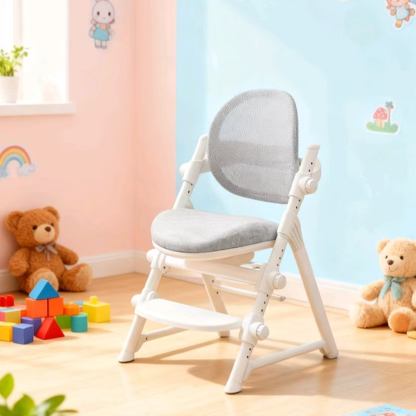 儿童学习桌椅云梯椅子可升降调节追背小学生家用凳子