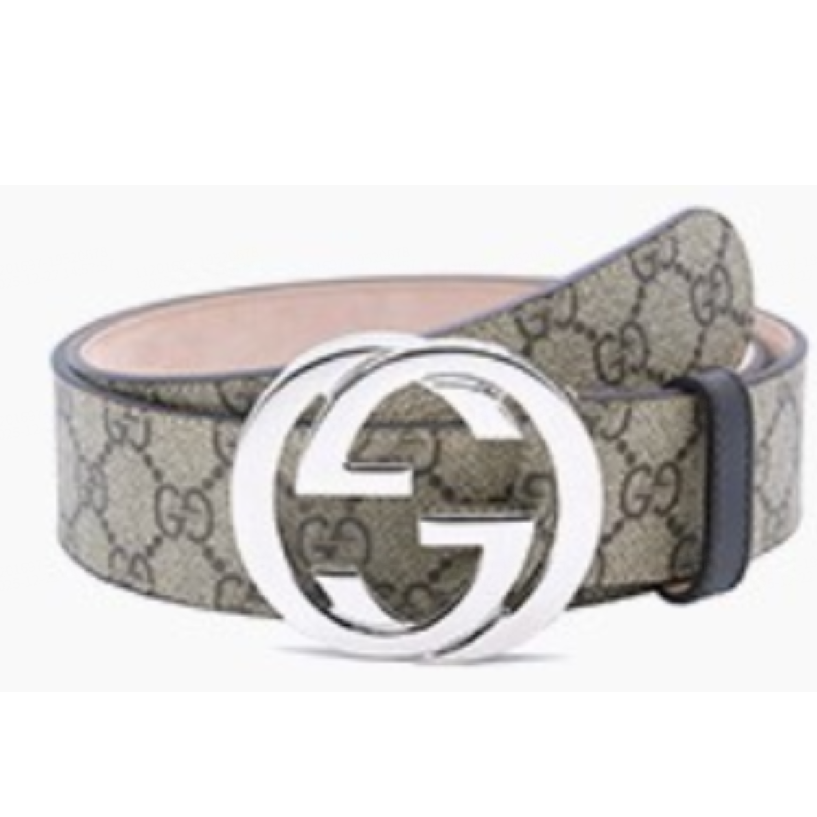 未使用 GUCCI/古驰 双G平滑扣帆布皮带（有原装袋）/85