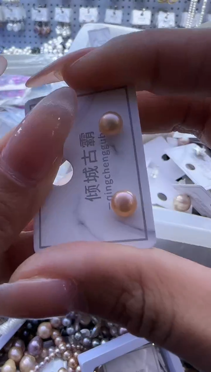 【闪购商品】淡水珍珠耳饰银S925镶嵌489