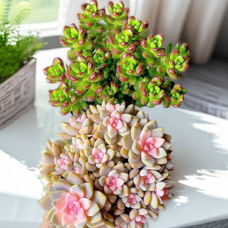 米淇家的粉樱花+碰碰香带盆土