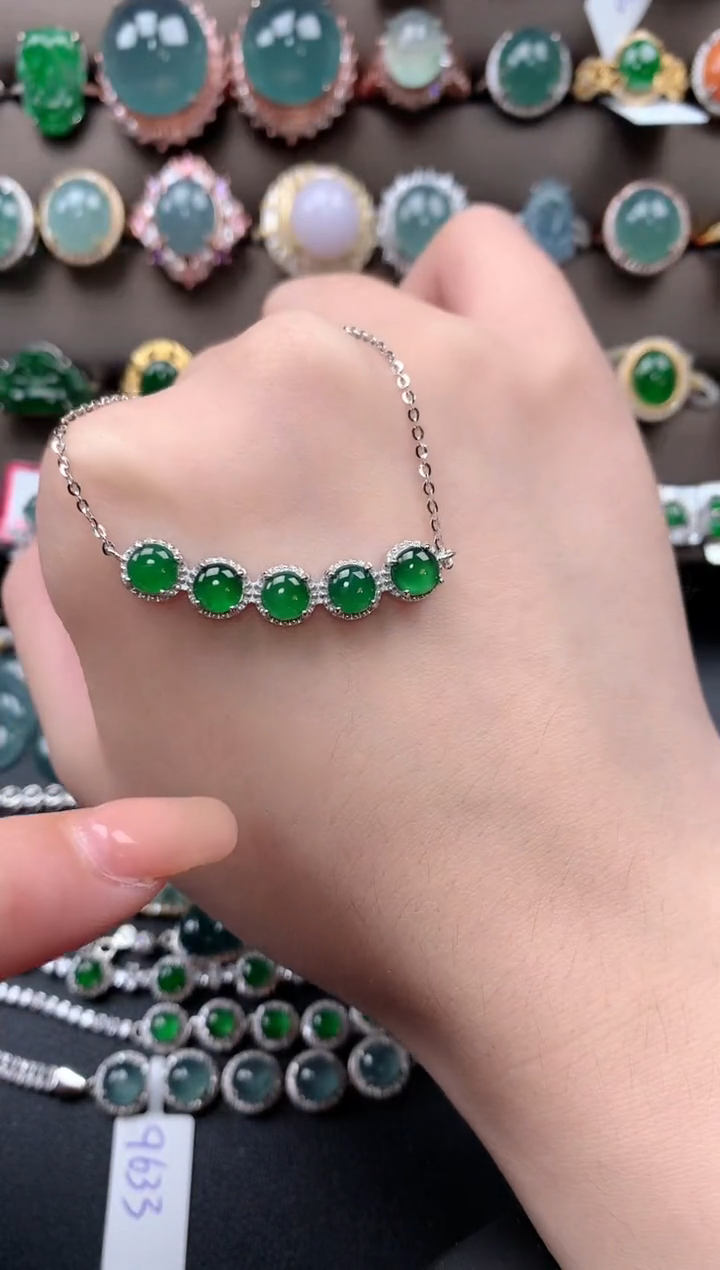 【闪购商品】翡翠戒指银S925镶嵌52141