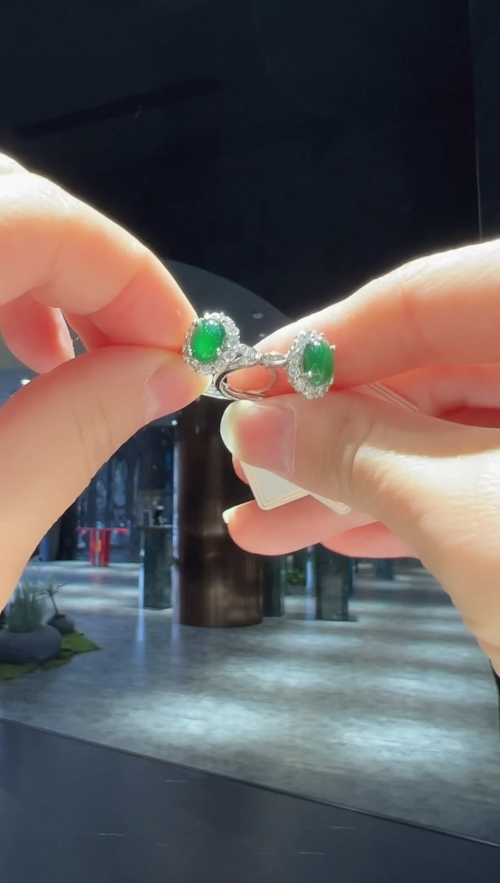 【闪购商品】翡翠戒指银S925镶嵌6】多样性发其一