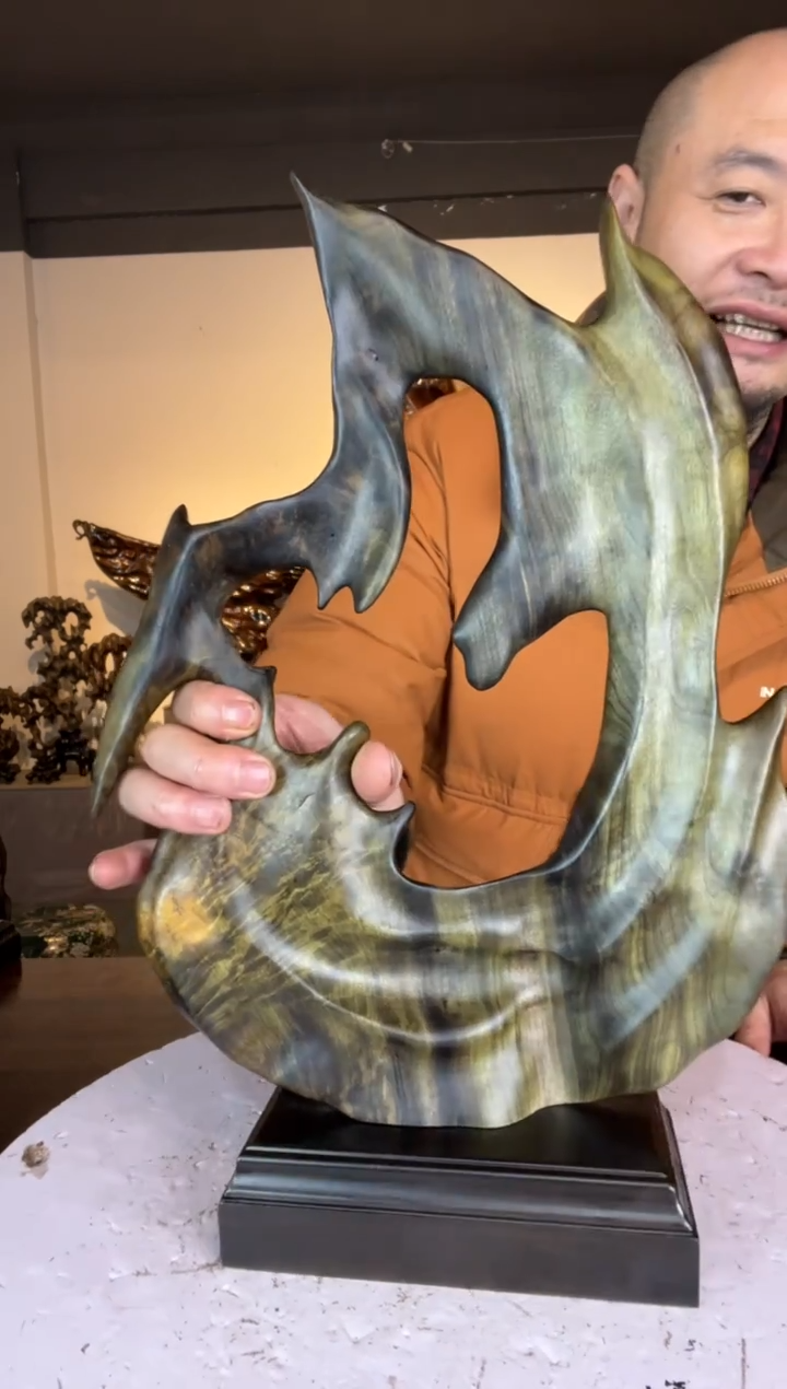 金丝楠时***苒109金丝楠自然随型摆件