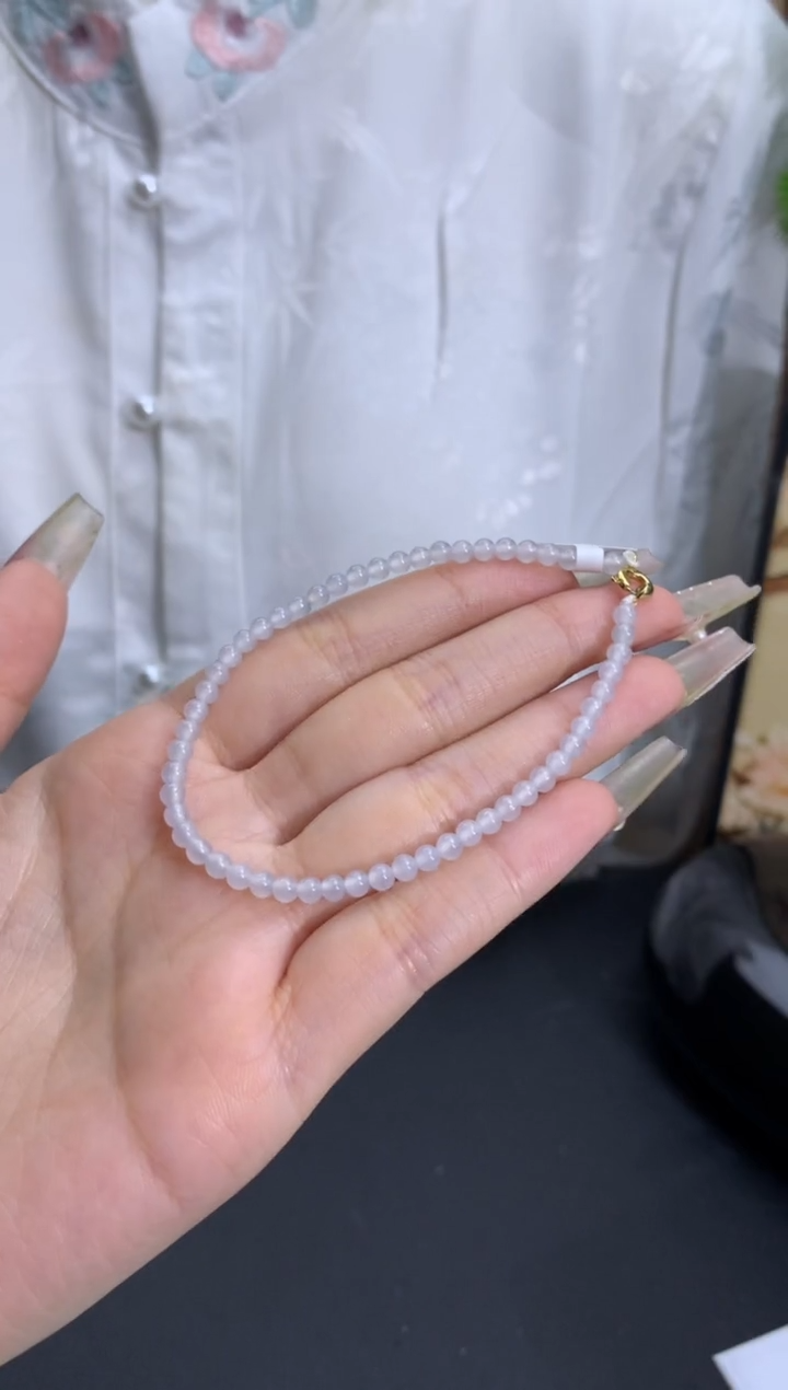 【闪购商品】翡翠手链未镶嵌卡3.5mm