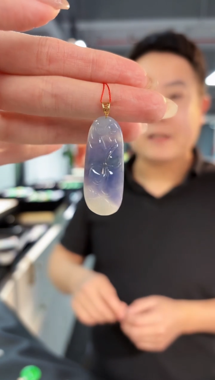 【闪购商品】翡翠颈饰18K金镶嵌缅料A货/支持复检/一件