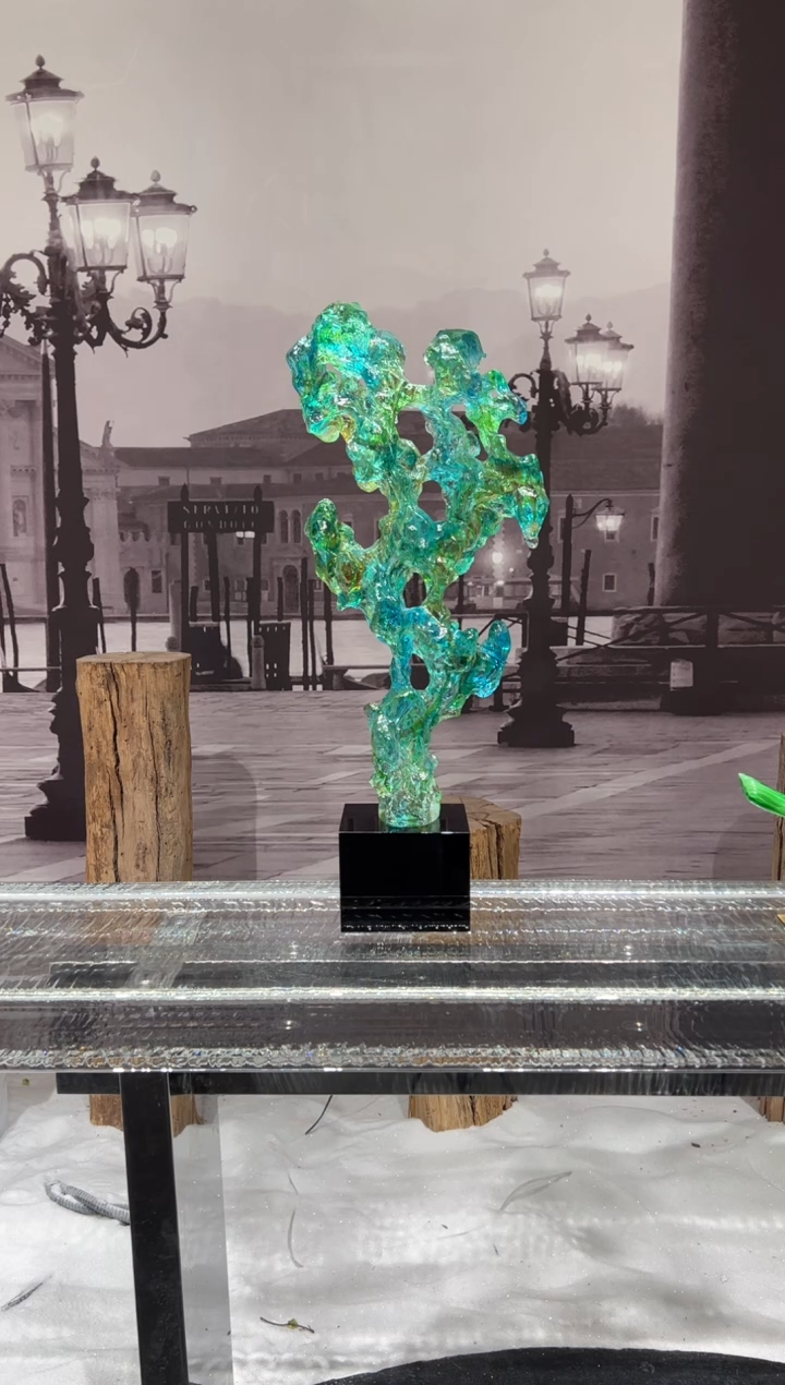 【闪购商品】摆件CML003大号太湖石+黑色高底座