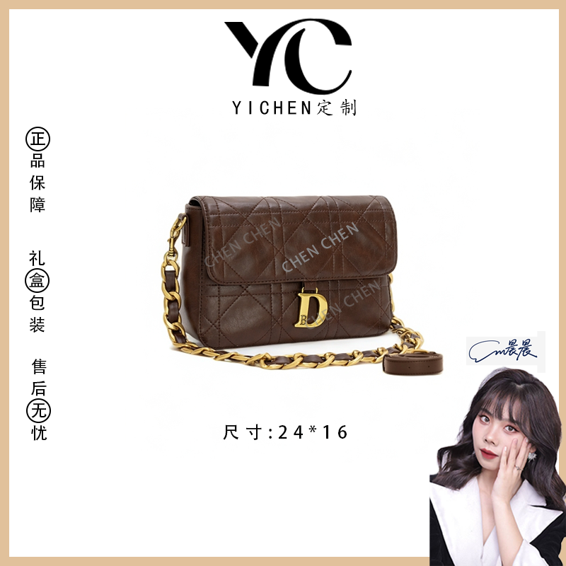 【YI CHEN】ZT-D8096-乌木咖-高定轻奢时尚百搭潮流女士包包
