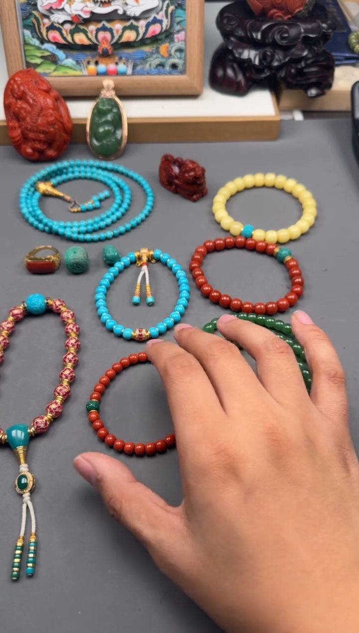 【闪购商品】南红玛瑙配饰配饰18K金镶嵌配饰配饰